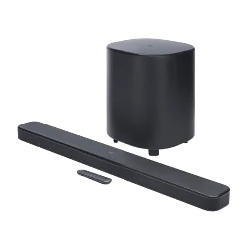 JBL Bar 500 MK2, Soundbar Bluetooth a 5.1 Canali per TV con Subwoofer da 10", Audio Surround Dolby Atmos, HDMI eARC, Wi-Fi, Video 4K, PureVoice 2.0 e MultiBeam 3.0, Nero