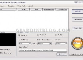 Estrarre audio da 3GP, ASF, AVI, DAT, FLV, MOV, MP4, MPEG, MPG, WMV