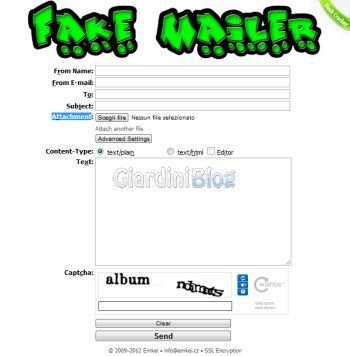 fake mailer per mandare mail anonime con allegati