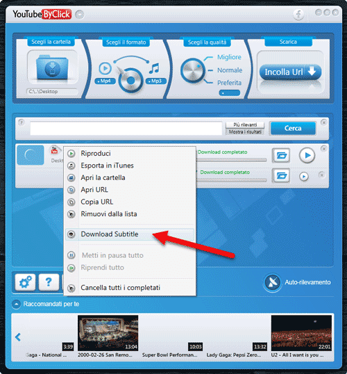 scaricare video da youtube con sottotitoli