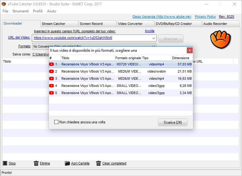 scaricatore video youtube online