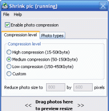 Inviare foto via internet in minor tempo con Shrink Pic shrink pic