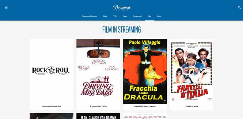 film streaming gratis paramount network