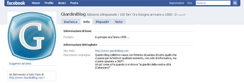 GiardiniBlog su Facebook: nuova pagina