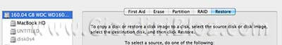 Disk Utility Restore