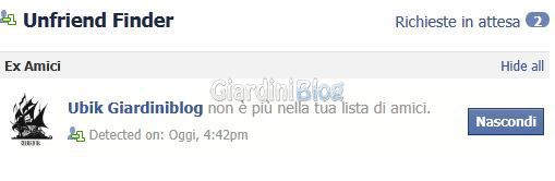 scoprire chi ti ha cancellato da facebook