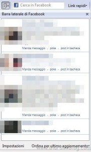 barra laterale facebook toolbar