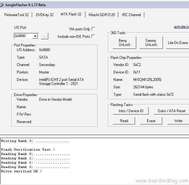 jungleflasher-scrittura-firmware