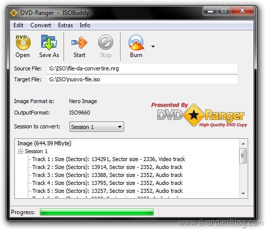 isobuddy - convertire immagine cd dvd