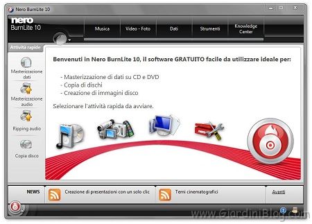 nero per masterizzare cd e dvd