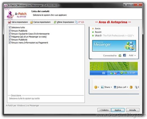 a-patch messenger 2011 menu