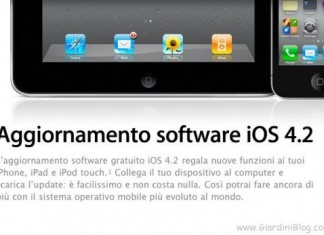 Apple - Aggiornamento software iOS 4.2