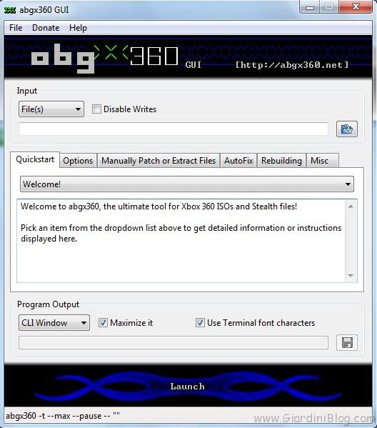 abgx schermata principale