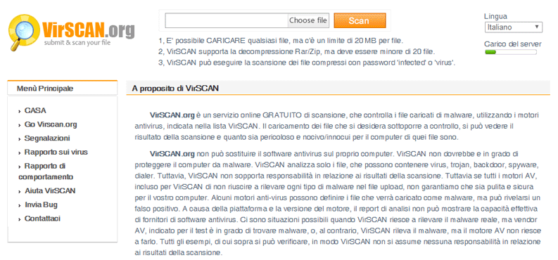 scanner online virscan