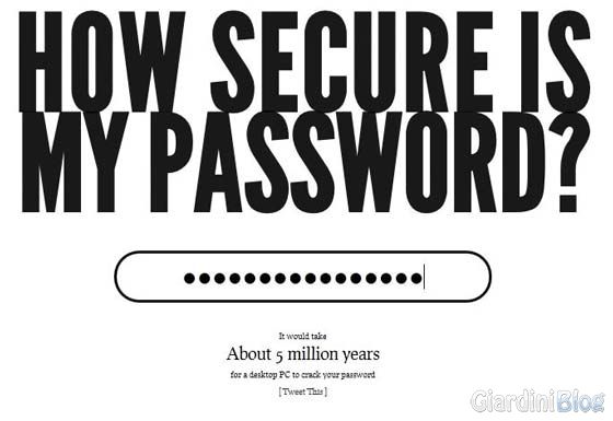 password sicura test