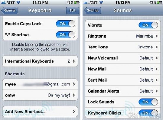 keyboard ios5