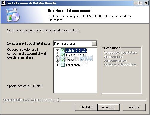 Windows installer per vidalia