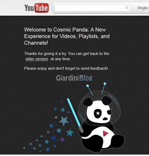 youtube-cosmicpanda-attivato