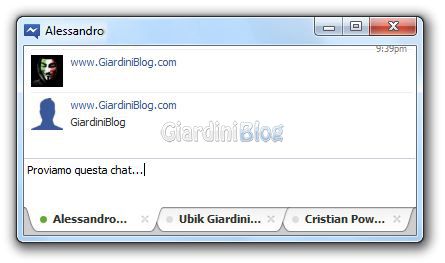 finestra chat facebook messenger