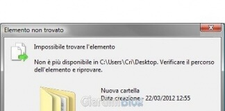 Come eliminare i file che danno errore impossibile trovare l'elemento