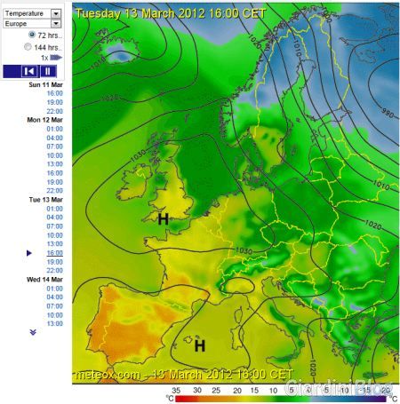 immagini satellitari meteo temperature