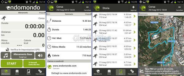 applicazione android corsa ciclismo