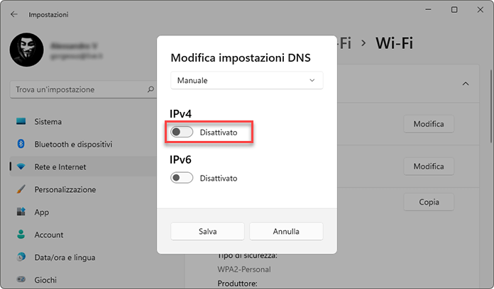 Modifica Impostazioni Dns Manuale Windows 11