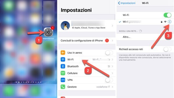 Impostare DNS su iPhone