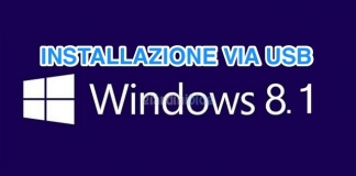 installare windows 8.1 via usb
