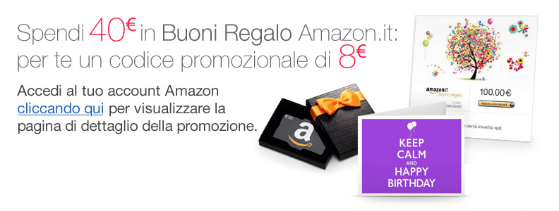 buono sconto 40 euro 8 amazon