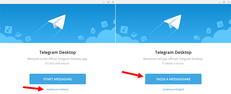 telegram inizia a messaggiare