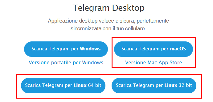 telegram su Mac Linux