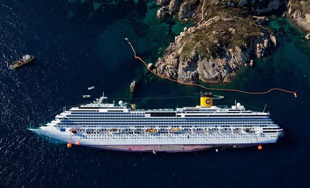 Nave costa concordia satellite