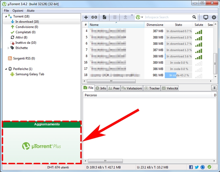 rimuovere banner utorrent 1