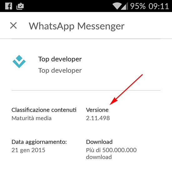 whatsapp ultima versione