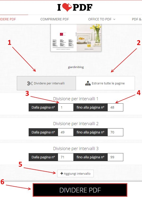 come dividere un file pdf