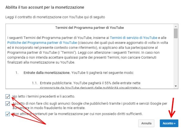 come monetizzare video youtube