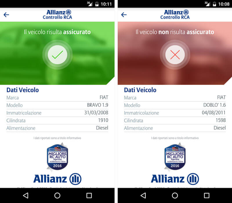 allianz controllo assicurazione RCA