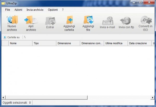 interfaccia ultrazip programma per comprimere video