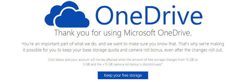 OneDrive come non perdere 15gb spazio