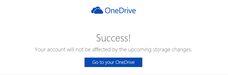 onedrive spazio mantenuto