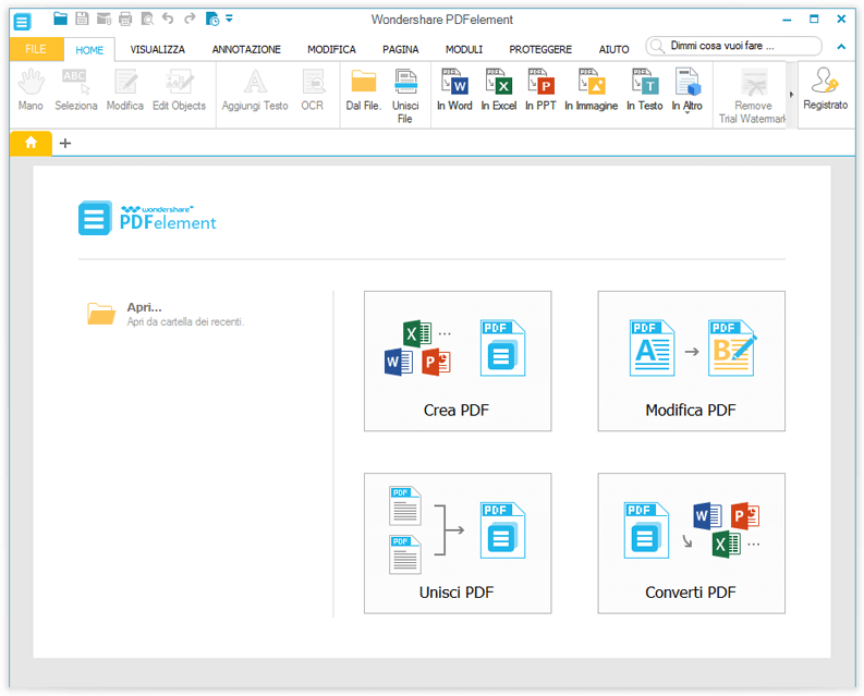 convertire pdf con PDFelement programma