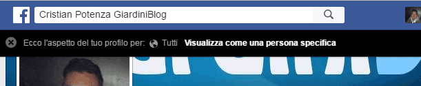 pagina visualizzata come persona specifica