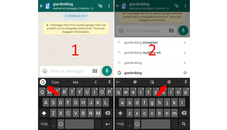 eliminare pulsante G tastiera android gboard