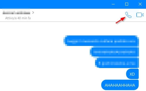 facebook messenger per chiamare un amico