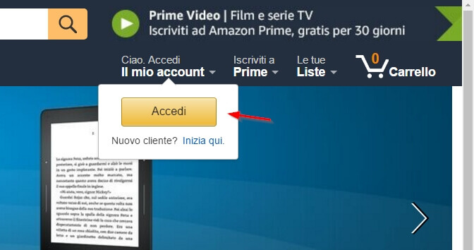 Come disattivare amazon prime