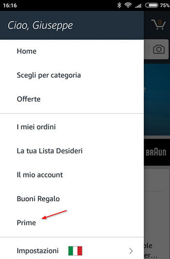Come disattivare amazon prime