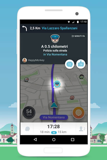 navigatore android waze