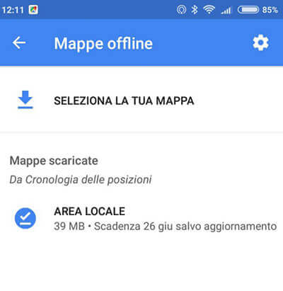 scaricare mappa offline google maps