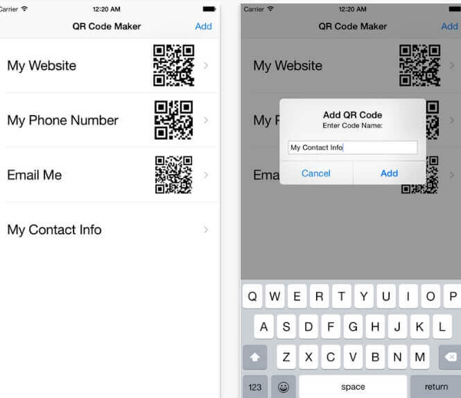 Generare QR code su iOS